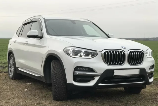 Дефлекторы окон (ветровики) BMW X3 (G01) 2017 ХРОМ.МОЛДИНГ Кобра Тюнинг