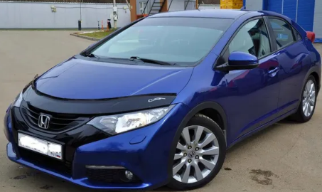 Дефлектор капота (мухобойка) HONDA Civic с  2011 г.в.х/б (Хонда Сивик) Вип Тюнинг