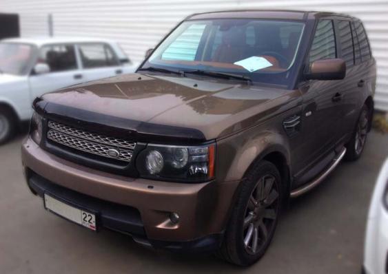 Дефлектор капота (мухобойка) Land Rover Range Rover Sport 2009-2013 (Лэнд Ровер Рэндж Ровер Спорт) SIM