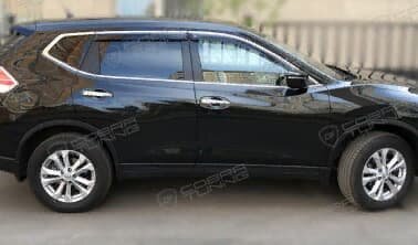 Дефлекторы окон (ветровики) Nissan X-Trail III (T32) 2014 (Ниссан Икс Трейл) Кобра Тюнинг