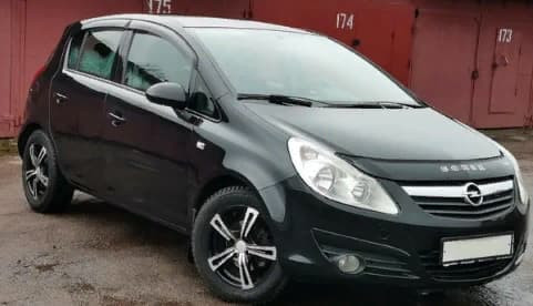 Дефлекторы окон (ветровики) Opel Corsa D 5d 2006"EuroStandard" (Опель Корса) Кобра Тюнинг